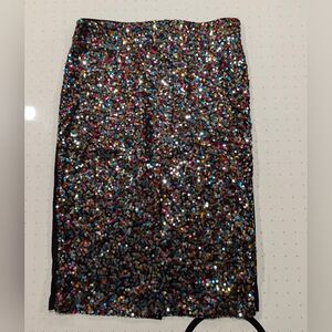 New York & Company Multicolor Sequin Pencil Skirt